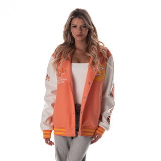 Cleveland Cavs Unisex Hooded Varsity Jacket - Orange