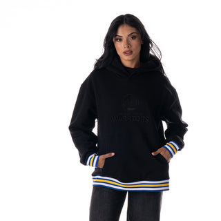 Golden State Warriors Unisex Hoodie W/Contrast Rib - Black