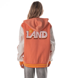 Cleveland Cavs Unisex Hooded Varsity Jacket - Orange