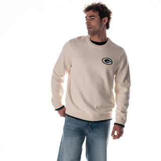 Green Bay Packers Unisex Jacquard Crew Neck - Cream