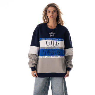 Dallas Cowboys Crew Neck Color Block Long Sleeve - Multi