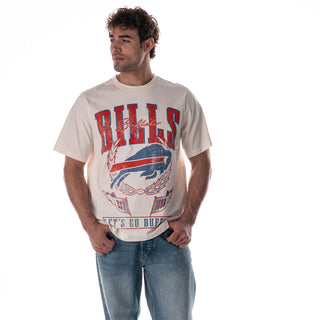 Buffalo Bills Unisex Logo Band Tee - Vintage White