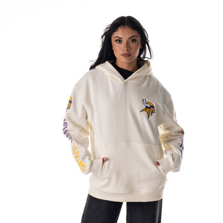 Minnesota Vikings Unisex Graphic Sleeve Hoodie - Vintage White
