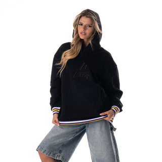 Los Angeles Lakers Unisex Hoodie W/Contrast Rib - Black