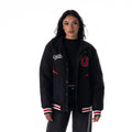 Ohio State Buckeyes Unisex Nylon Bomber Jacket - Black view 1