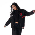 Ohio State Buckeyes Unisex Nylon Bomber Jacket - Black view 2
