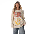 Cleveland Cavs Unisex All Over Jacquard Crew Sweater - Cream view 2