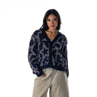 Dallas Cowboys Cropped Cardigan – Navy