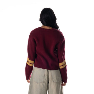 Cleveland Cavs Women's Cropped Cardigan - Wine