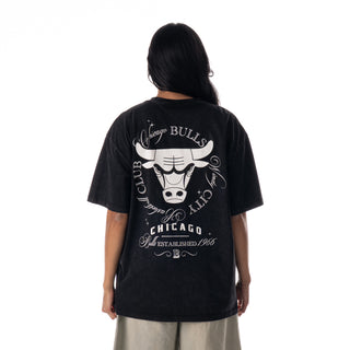 Chicago Bulls Front & Back Streetwear Tee - Black