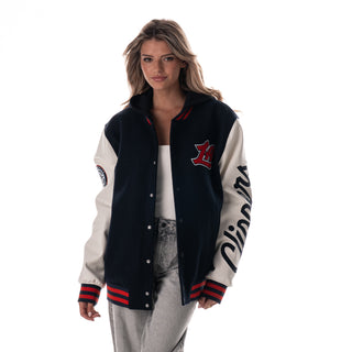 Los Angeles Clippers Unisex Varsity Hooded Jacket - Navy/White
