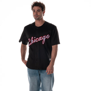Chicago Bulls Unisex City Edition Baseball Jersey - Black