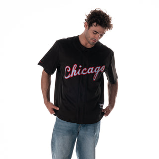 Chicago Bulls Unisex City Edition Baseball Jersey - Black