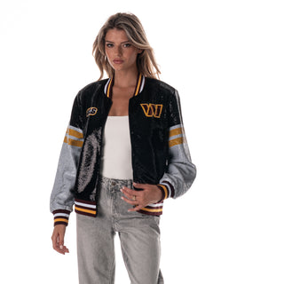 Washington Commanders Women's Sequin Jacket - Black