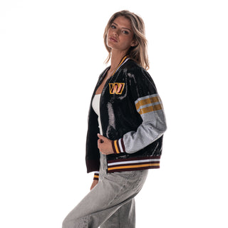 Washington Commanders Women's Sequin Jacket - Black