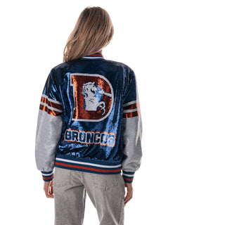 Denver Broncos Women's Sequin Jacket - Royal
