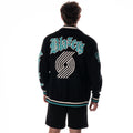 Portland Trailblazers Jacquard Zip Front Sweater - Black view 2