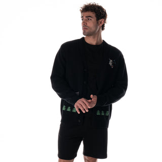 Minnesota Timberwolves Unisex Jacquard Button Up Cardigan - Black