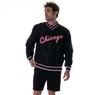 Chicago Bulls Unisex City Edition Windbreaker - Black