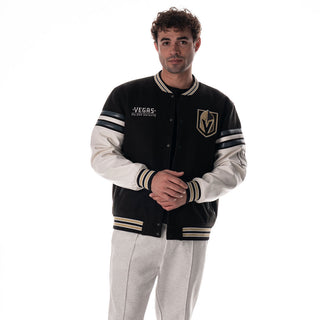 Vegas Golden Knights Unisex Shoulder Varsity Jacket - Black