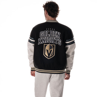Vegas Golden Knights Unisex Shoulder Varsity Jacket - Black