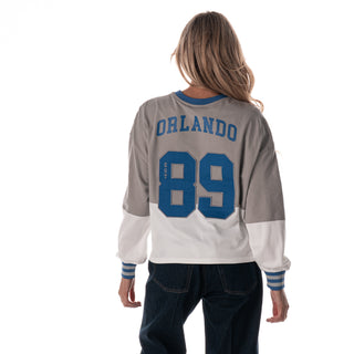 Orlando Magic Women's Crop Long Sleeve Crew Fleece - Grey