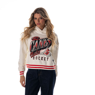 Carolina Hurricanes Cropped Hoodie – Vintage White