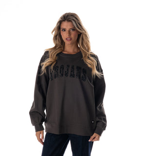 USC Women's Crystal Rock Crew Fleece - Charcoal