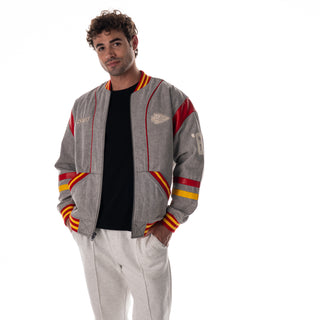 Kansas City Chiefs Retro Unisex Oversized Denim Jacket - Grey