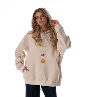 Cleveland Cavs Unisex Corduroy Hoodie - Cream