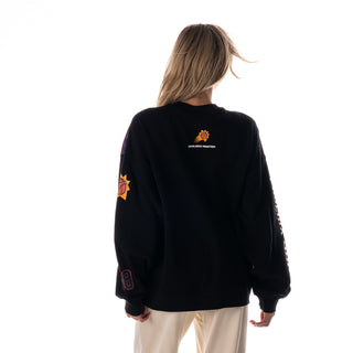 Phoenix Suns Women's Oversized V-Neck Fleece - Black