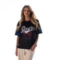 Philadelphia 76ers Women's Boxy Mesh Jersey - Black view 1