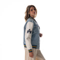 Memphis Grizzlies Women's Denim Varsity Jacket - Denim view 2