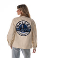 Dallas Mavericks Women's Denim Zip Front Jacket - Cream view 2