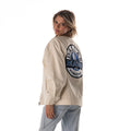 Dallas Mavericks Women's Denim Zip Front Jacket - Cream view 3