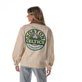 Boston Celtics Unisex Denim Zip Front Jacket - Cream view 1