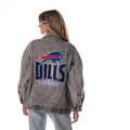 Buffalo Bills Women's Denim Jacket W/ Crystal Rock Detail - Grey Denim view 3
