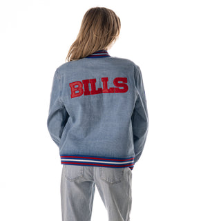 Buffalo Bills Women's Denim Varsity Jacket - Denim