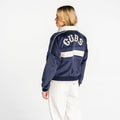 Chicago Cubs Women’s Cropped Corduroy Jacket - Navy view 3