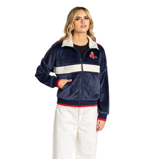 Boston Red Sox Women’s Cropped Corduroy Jacket - Navy