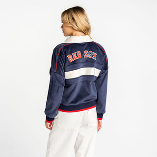 Boston Red Sox Women’s Cropped Corduroy Jacket - Navy
