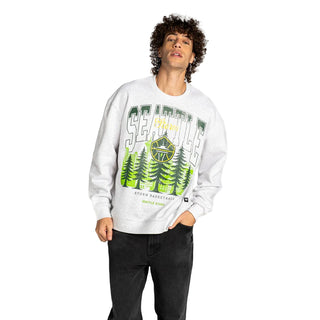 Seattle Storm Oversized Graphic Crewneck - Heather White