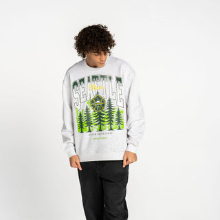 Seattle Storm Oversized Graphic Crewneck - Heather White