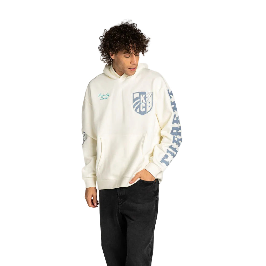 Kansas City Current Denim Patched Hoodie - White