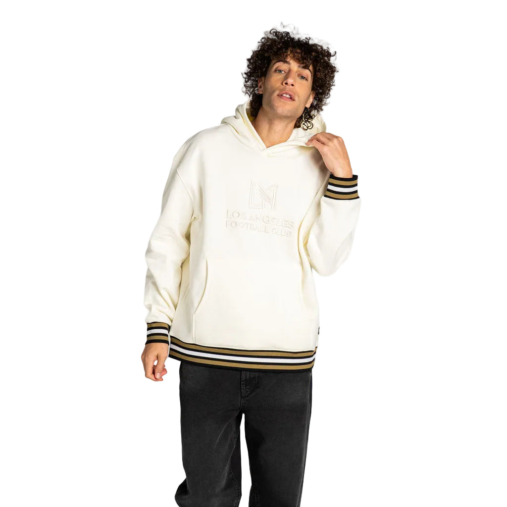 Los Angeles FC Embroidered Ribbed Hoodie - Black