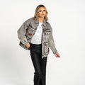 San Francisco Giants Women's Oversized Denim Jacket - Denim view 2