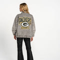 Packers Women’s Denim Oversized Zip-Up Jacket - Washed Black view 2