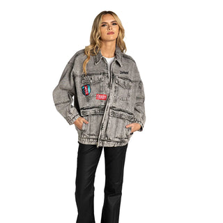 Kansas City Current Women's Oversized Denim Jacket - Denim