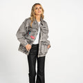 Kansas City Current Women's Oversized Denim Jacket - Denim view 3
