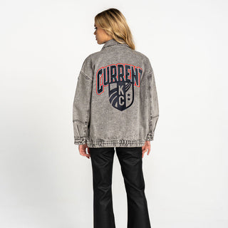 Kansas City Current Women's Oversized Denim Jacket - Denim